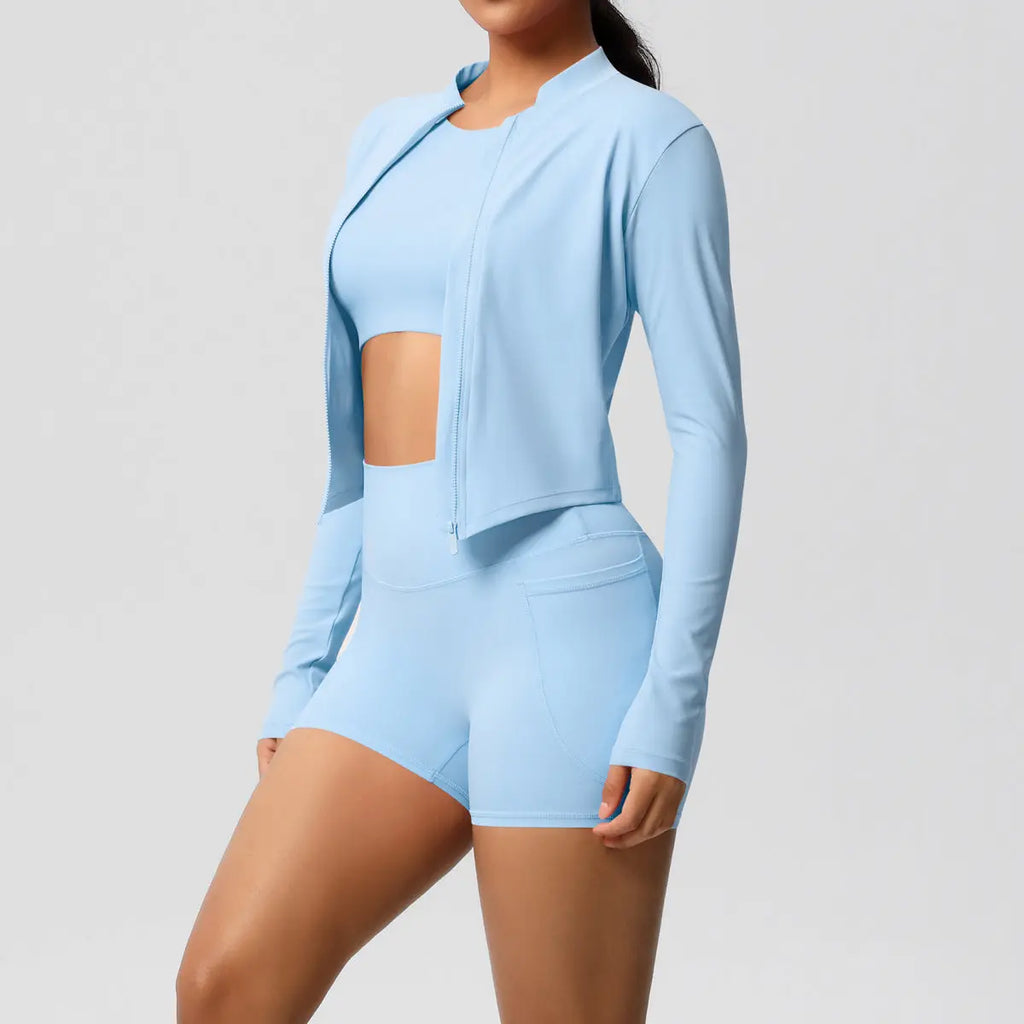 A three-piece yoga fitness shopify