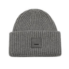 Square Smiley Wool Knitted Winter Hat shopify