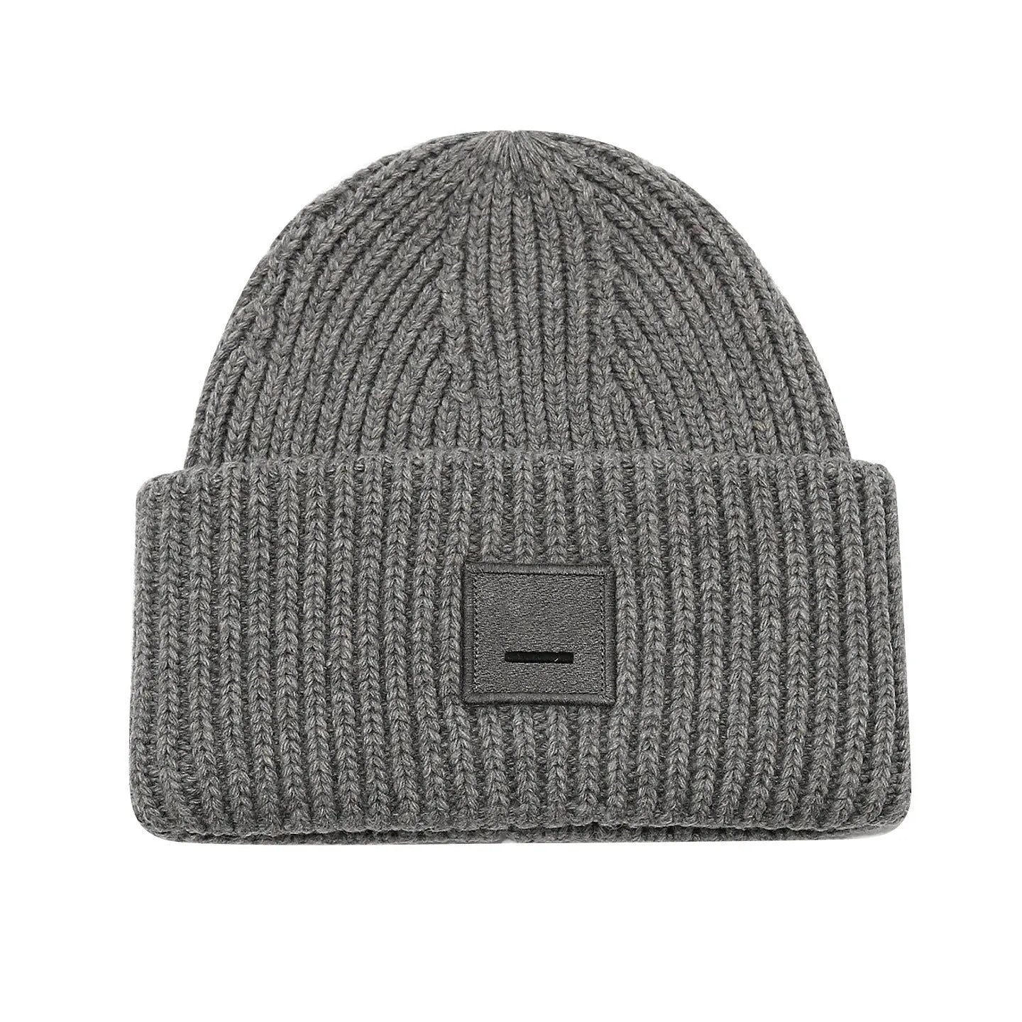 Square Smiley Wool Knitted Winter Hat shopify