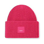 Square Smiley Wool Knitted Winter Hat shopify