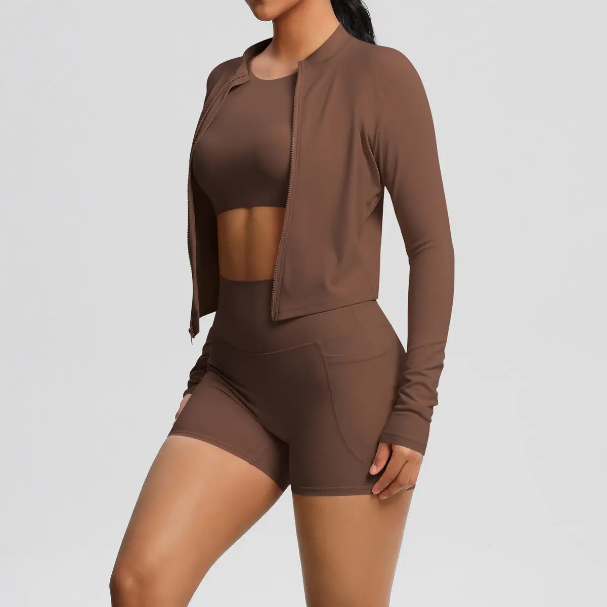 A three-piece yoga fitness shopify