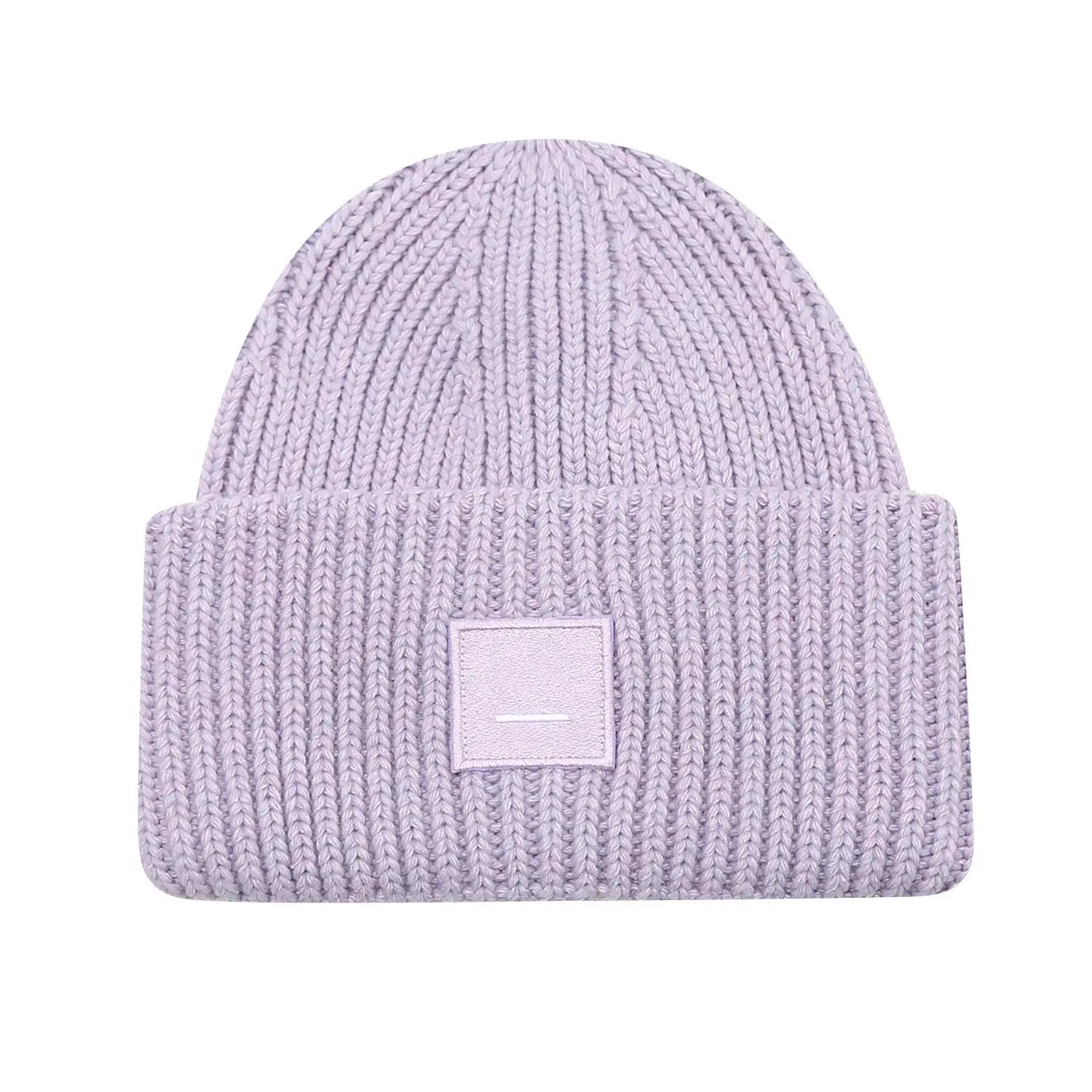 Square Smiley Wool Knitted Winter Hat shopify