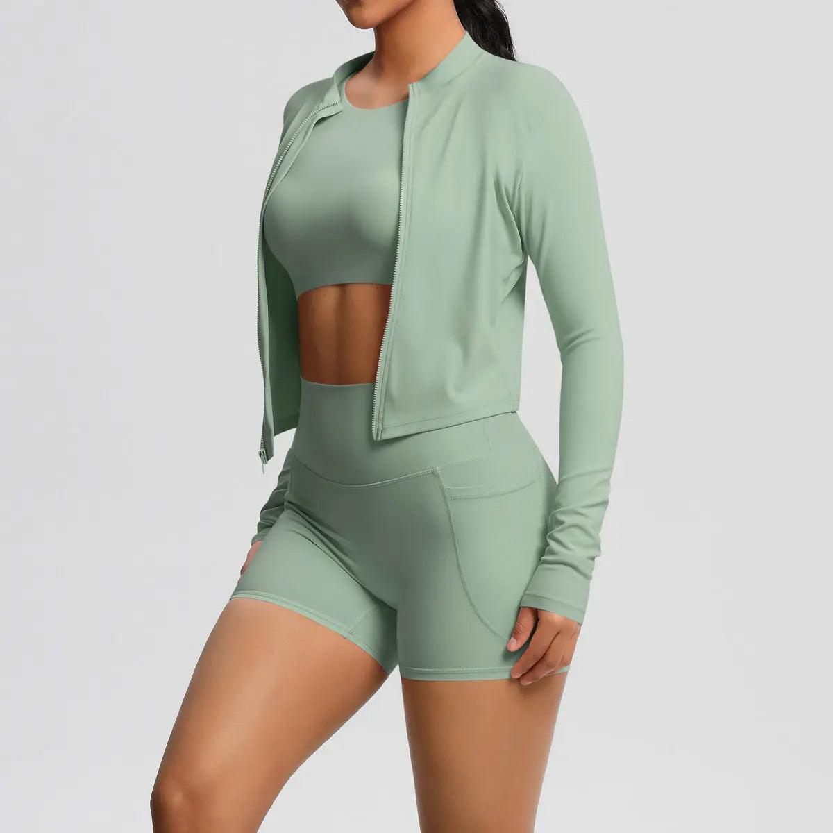 A three-piece yoga fitness shopify