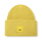 Square Smiley Wool Knitted Winter Hat shopify