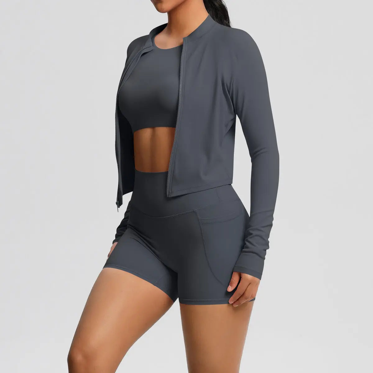 A three-piece yoga fitness shopify