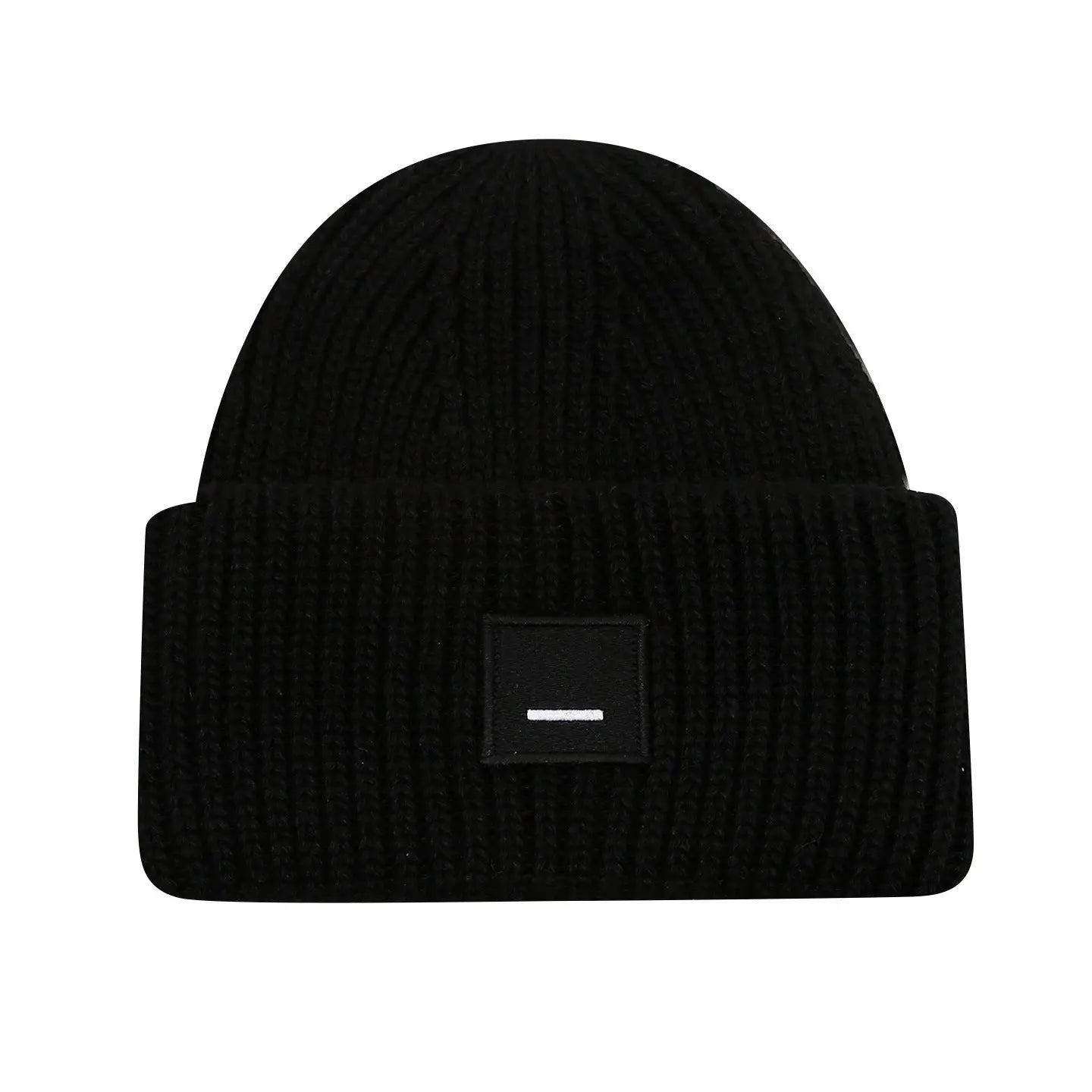 Square Smiley Wool Knitted Winter Hat shopify